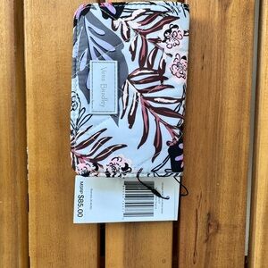 Vera Bradley Quilted Floral Wallet in White, Pink & Black